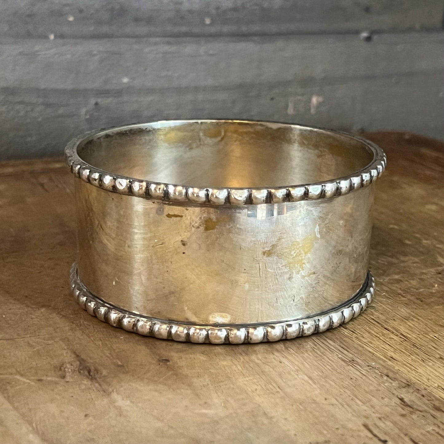 Vintage Silverplated Bottle Coaster - Candle Vessel - Small Bowl