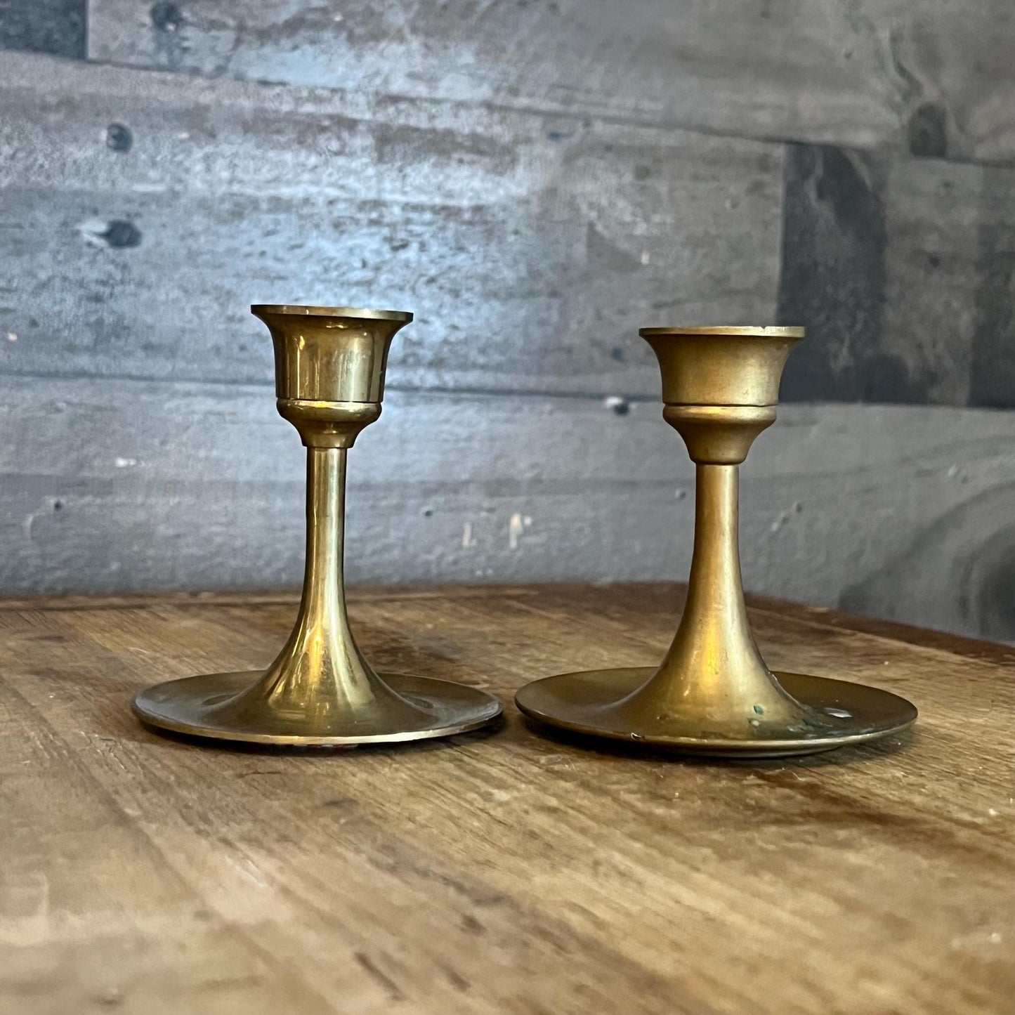 Vintage Himark Brass Candlestick Holders - Pair