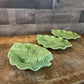 Vintage Green Leaf Small Plates - set of 3