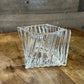 Crystal Twisted Ribbed Cube Candle Holder Votive - Pen Holder - Salt Pinch