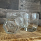 Libbey Glass Company Double Old Fashioned Chivalry Clear Glasses - Set of 7