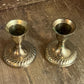 Vintage Pair of Brass Candlestick Holders