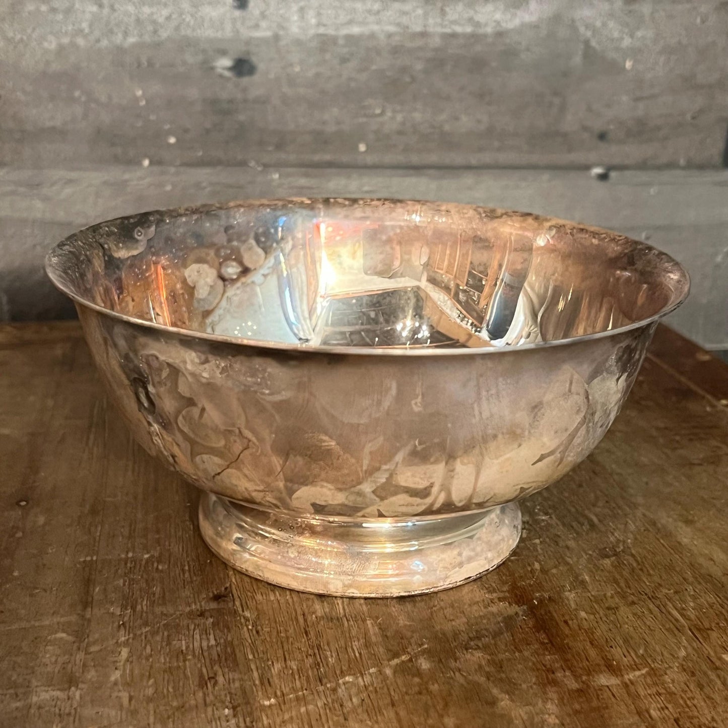 Vintage Gorham Silverplated Round Compote Pedestal Bowl - YC779