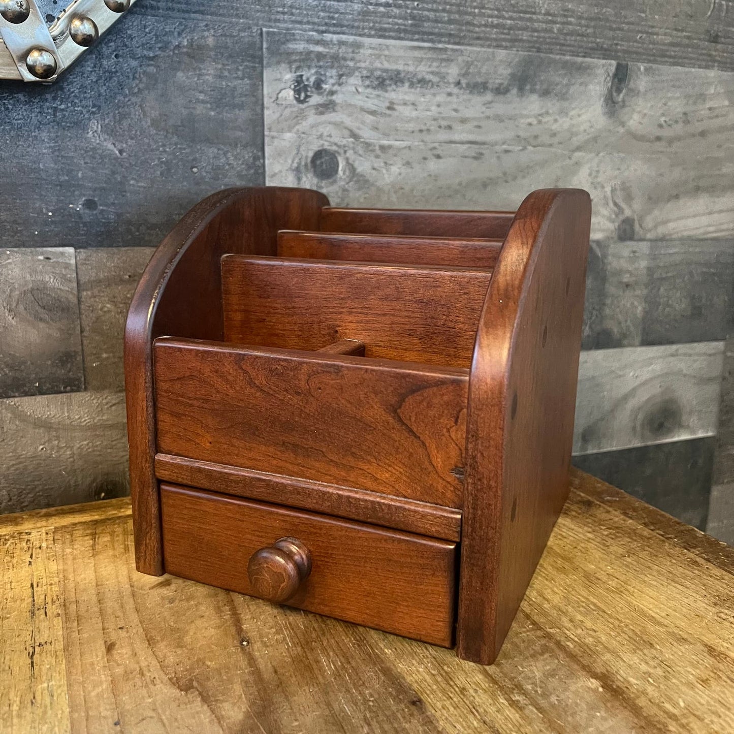 Wooden Desk Slotted Drawer Organizer