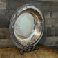 Vintage Silverplated Round Shallow Bowl with Braided Rim Accent