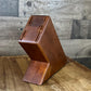 Vintage 4 Slot Wooden Knife Block without Knives