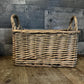 Woven Wicker Double Handle 4 Compartment Basket - Utensil Caddy - Picnic Caddy