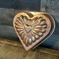 Vintage Copper Tone Heart Shaped Jello Mold