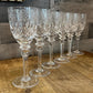 Vintage Rogaska Crystal Gallia Pattern Wine Glasses - Set of 6