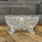 Crystal Scroll Footed Candy Dish - Trinket Dish - Key Dish - Soap Dish - Ring Dish