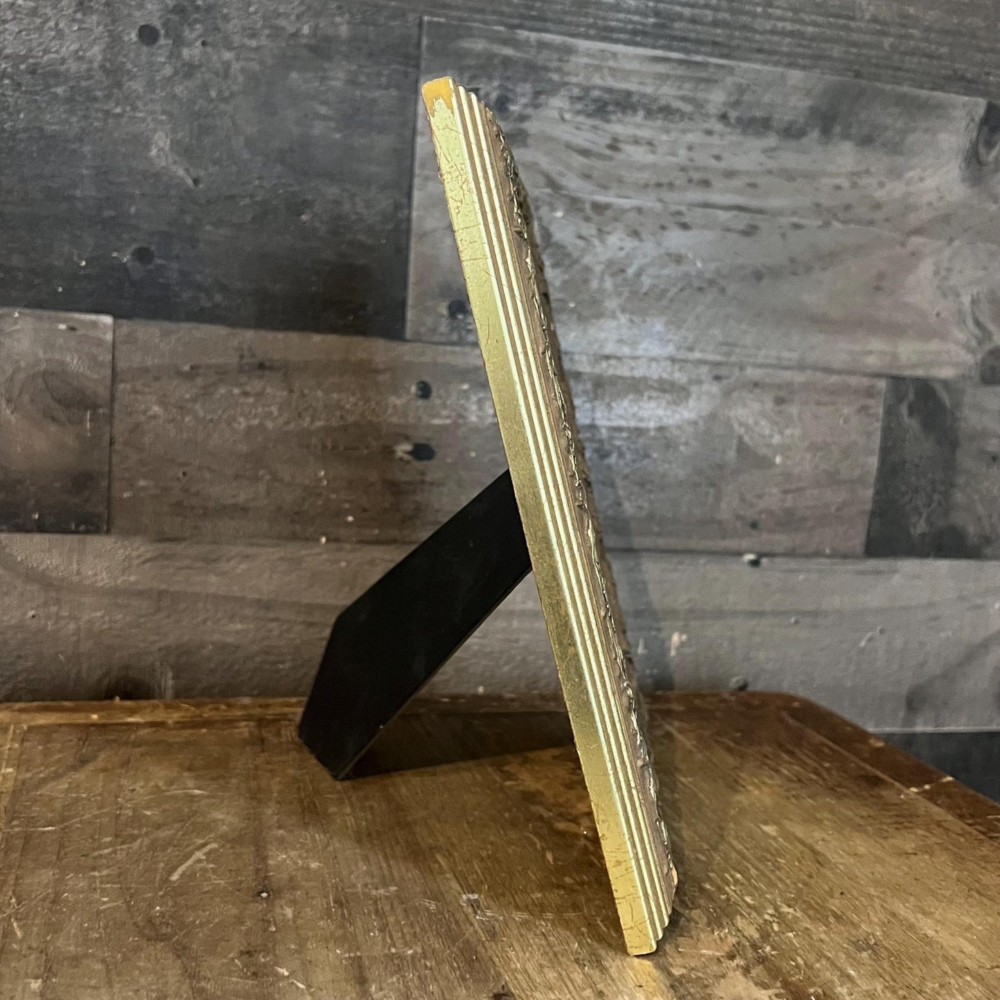 Vintage Gold Tone Floral Accent Picture Frame