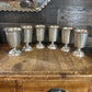 Vintage Pewter Short Stem Goblets - Set of 6