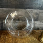 Vintage Brass Candle Holder with Clear Bubbly Glass Hurricane - Candlestick Holder - Pillar Candle Holder