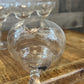 Vintage Set of 4 Crystal Floral and Leaf Etched Champagne Coupes - Cocktail Coupes