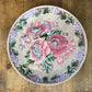 Vintage Hand Painted Porcelain Floral and Grapevine Round Plate