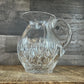 Vintage Crystal Pineapple Etched Handled Pitcher