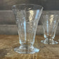 Vintage Set of 4 Crystal Etched Glasses