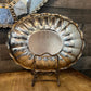 Vintage Reed & Barton Silverplated Oval Scallop Rim Tray - 110 Holiday Serving Tray - Table Centerpiece