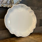 Vintage Homer Laughlin Hudson Scallop Rim Creamy White Oval Platter Holiday Tray