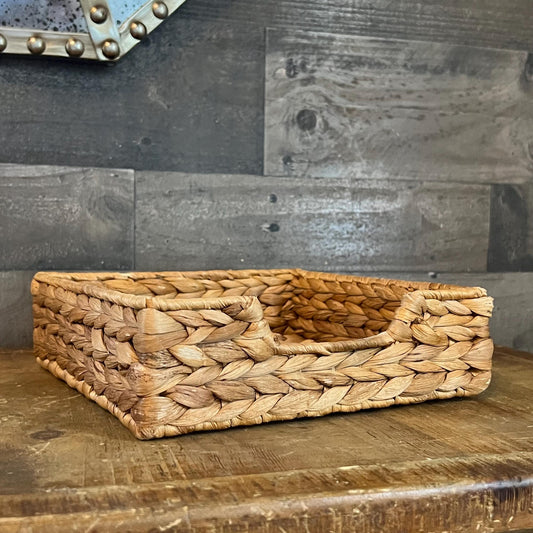 Woven Square Storage Basket - Napkin Basket - Cosmetic Basket