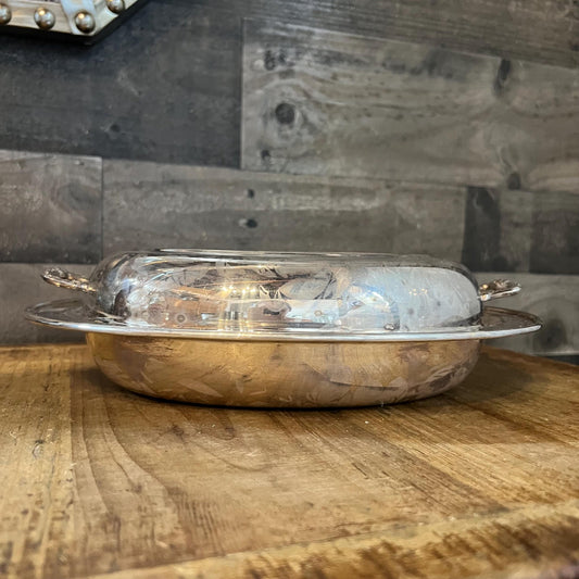 Vintage Silverplated Lidded Casserole Dish