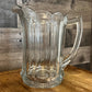 Antique Clear Imperial Glass Pure Colonial Scallop Rim Handled Pitcher