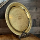 Vintage International Silver Co Brass Plated Round Serving Tray