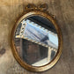 Vintage Bow Accent Oval Italian Gilded Mirror