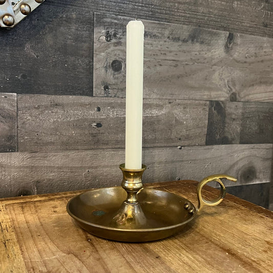Vintage Brass Chamberstick Candlestick Holder
