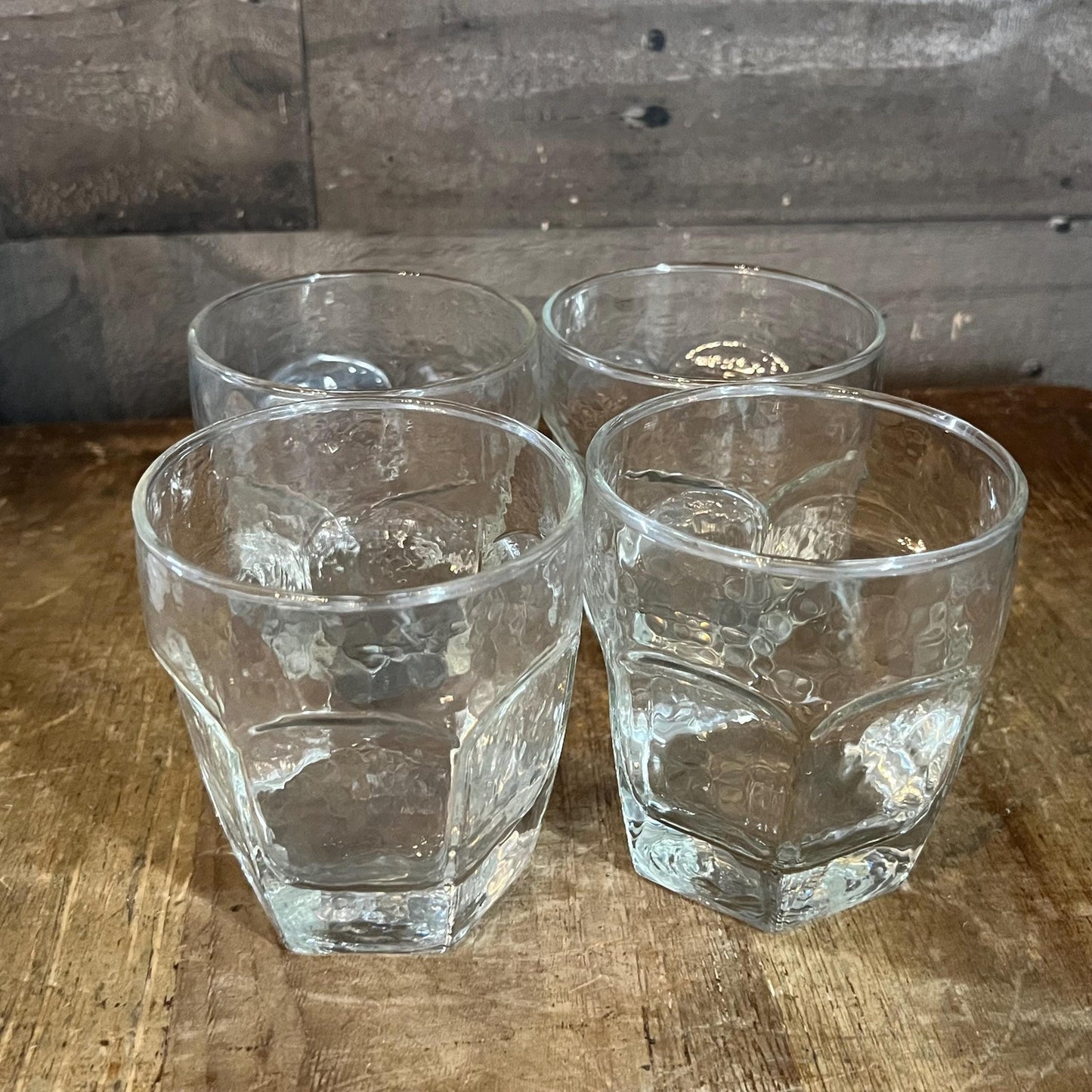 Libbey Glass Company Double Old Fashioned Chivalry Clear Glasses - Set of 7