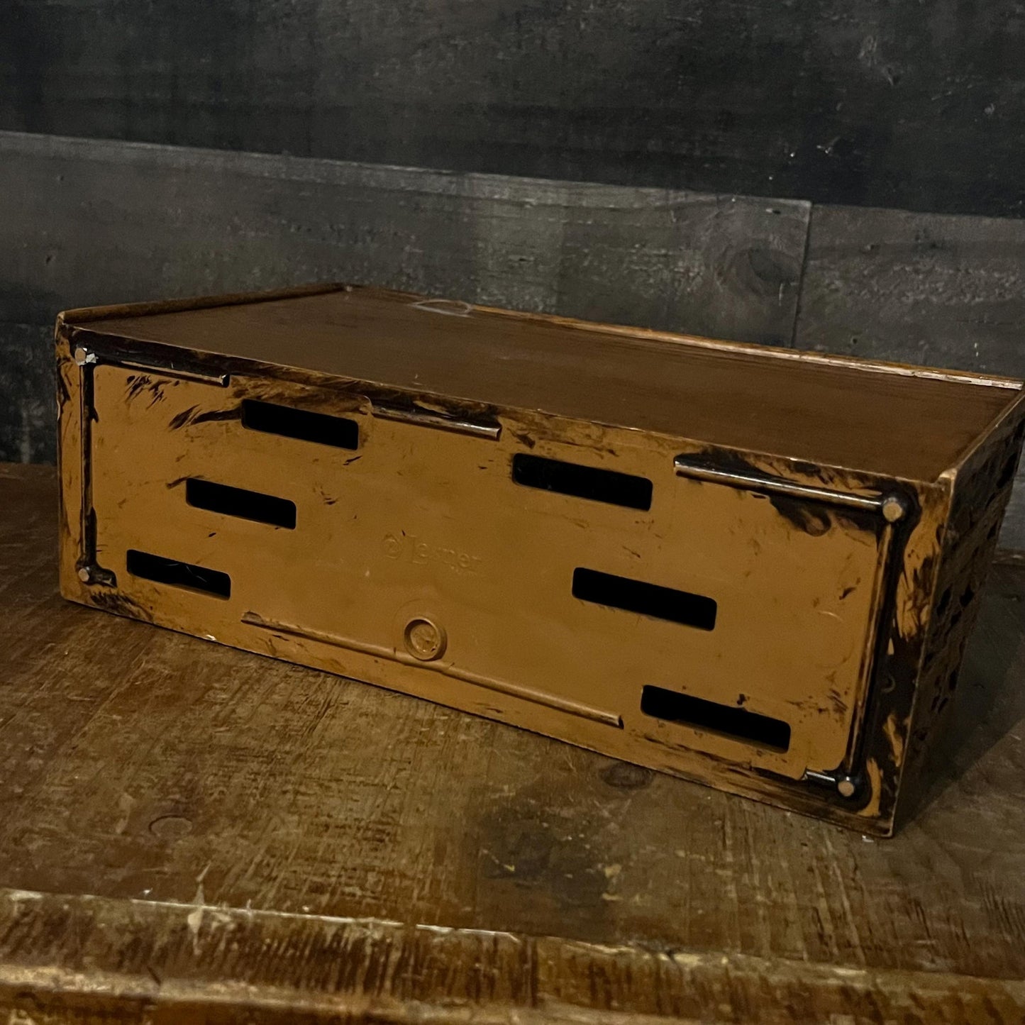 Vintage Lerner Faux Carved Wood Desk Organizer - Letter Holder - Mail Holder - Pencil Holder - Pen Holder