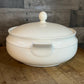 White Round Handled Lidded Casserole Dish - Vegetable Dish