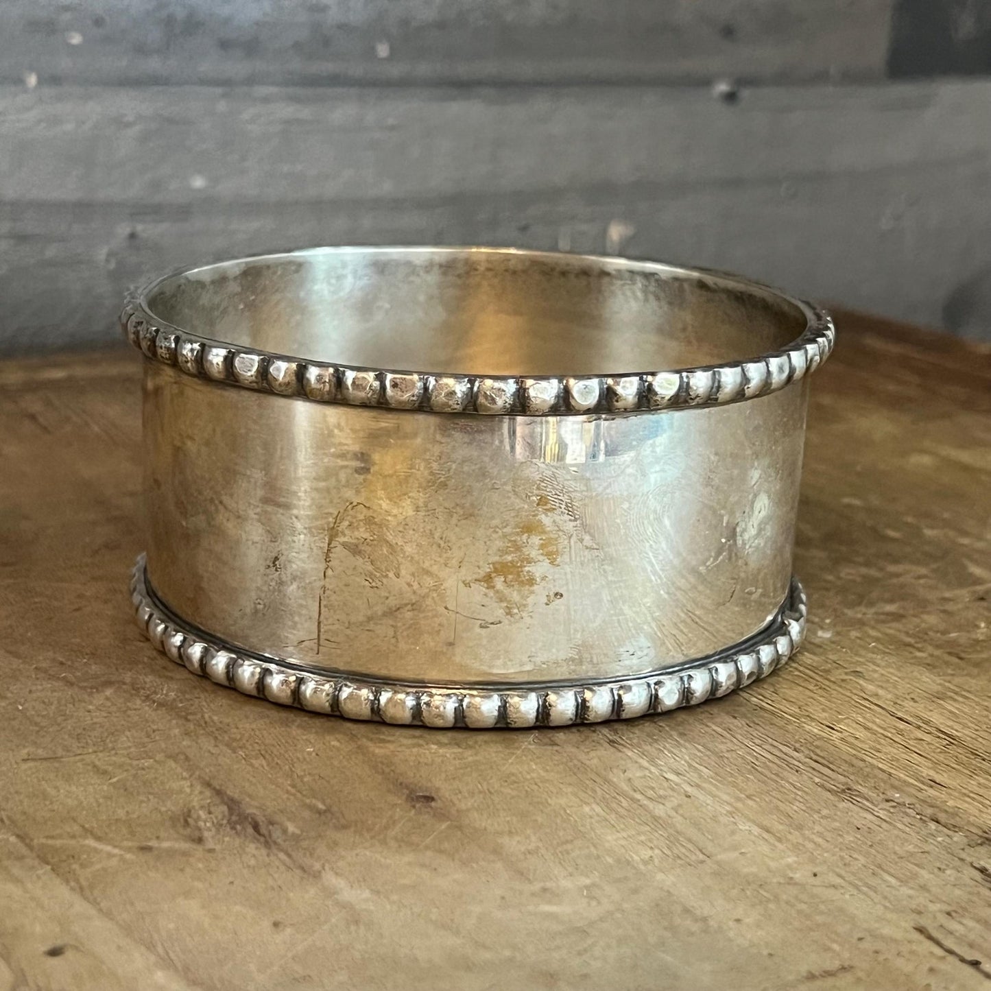 Vintage Silverplated Bottle Coaster - Candle Vessel - Small Bowl