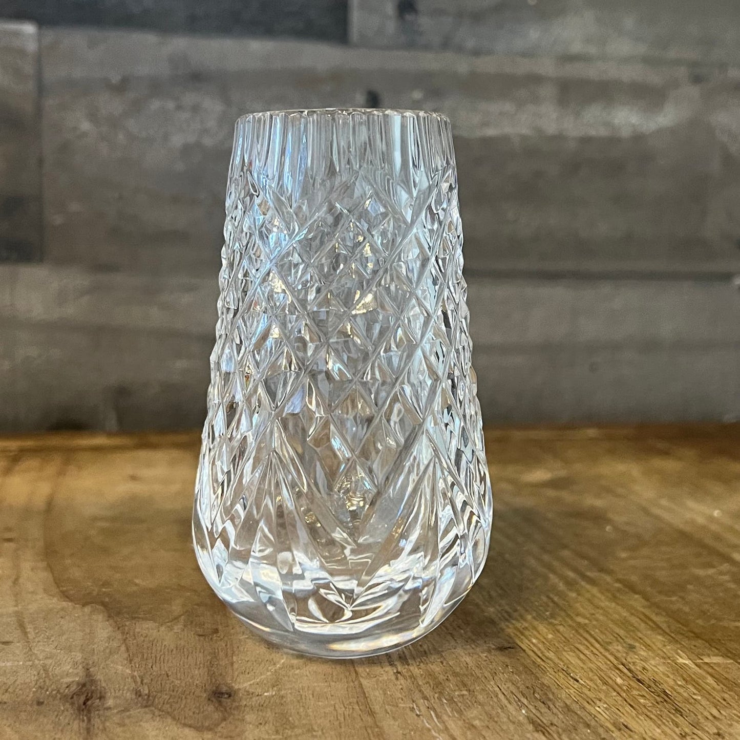 Petite Tipperary Crystal Diamond Point Bud Vase - Match Holder - Toothpick Holder