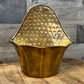 Vintage Brass Scallop Rim Pocket Wall Hanging Planter