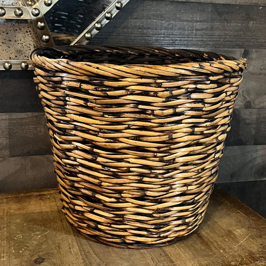 Vintage Woven Wicker Basket - Planter Basket - Laundry Basket - Blanket Basket - Shoe Basket - Towel Basket