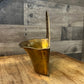 Vintage Brass Scallop Rim Pocket Wall Hanging Planter