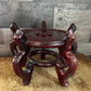 Vintage Wooden Chinese Fishbowl Vase Stand
