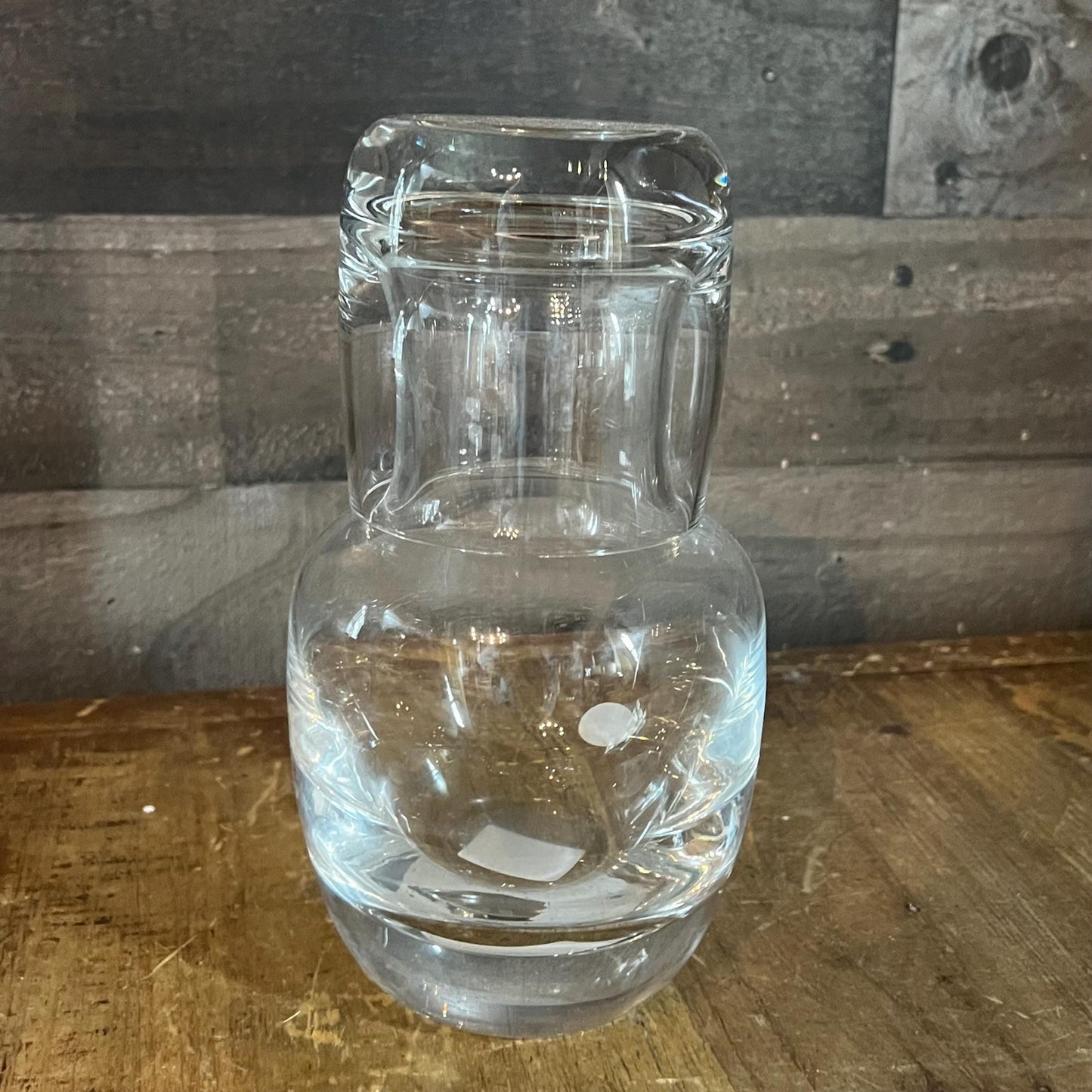 Clear Glass Block Basics Bedside Carafe - Pitcher and Glass