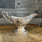 Vintage Silverplated Pedestal Gravy Boat - Sauce Server