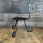 Vintage Party Lite Black Iron Pillar Candle Holder with Handle