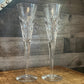 Tall Pair of Crystal Champagne Fluted Glasses