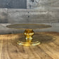 Vintage Brass Pillar Candle Holder - Brass Pedestal Dish