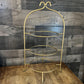 Gold Tone 3 Tier Plate Rack - Pie Rack - Dessert Stand