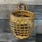 Vintage Woven Wall Hanging Handled Basket