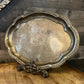 Vintage Silver Plated Scallop Rim Oval Serving Tray - Decor Tray