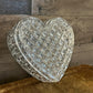 Crystal Heart Shaped Lidded Trinket Box - Candy Dish