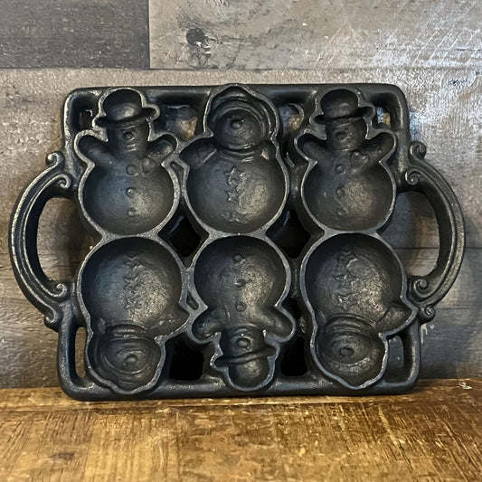 Small Cast Iron Shaped Handled Muffin Pan by John Wright