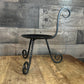 Vintage Party Lite Black Iron Pillar Candle Holder with Handle