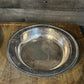 Vintage Silverplated Round Shallow Bowl with Braided Rim Accent
